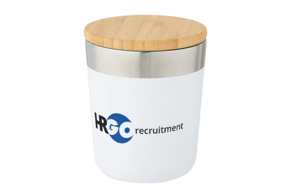 HRGO 300ml Insulated Steel Tumbler with Bamboo Lid (Packed in 25s)